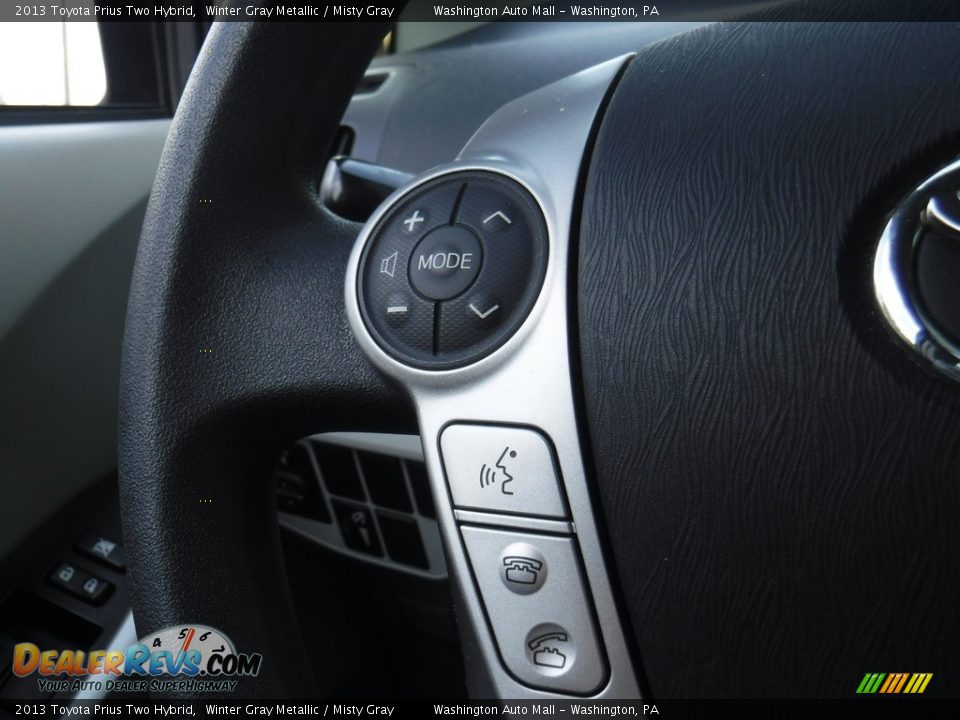 2013 Toyota Prius Two Hybrid Winter Gray Metallic / Misty Gray Photo #17