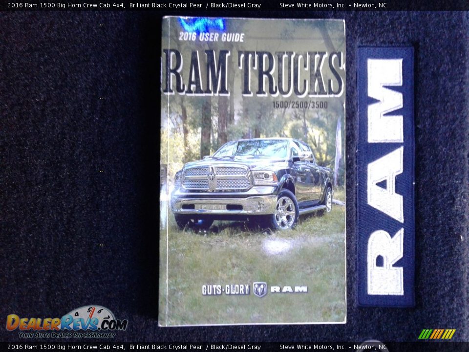 2016 Ram 1500 Big Horn Crew Cab 4x4 Brilliant Black Crystal Pearl / Black/Diesel Gray Photo #35