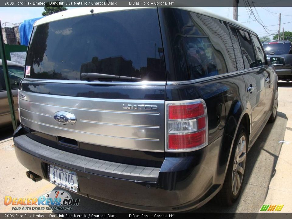 2009 Ford Flex Limited Dark Ink Blue Metallic / Charcoal Black Photo #7
