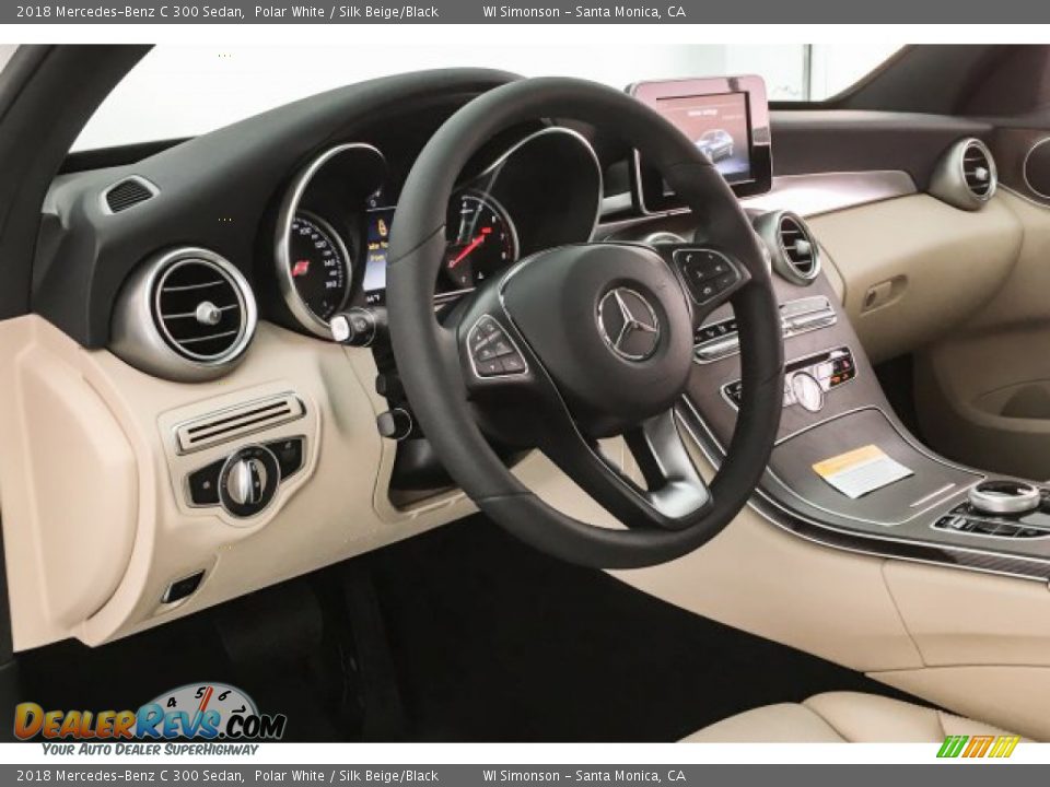 2018 Mercedes-Benz C 300 Sedan Polar White / Silk Beige/Black Photo #7