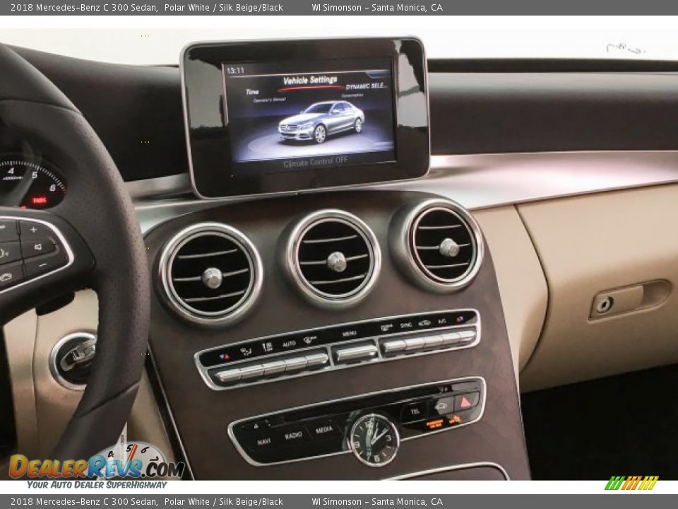 2018 Mercedes-Benz C 300 Sedan Polar White / Silk Beige/Black Photo #8