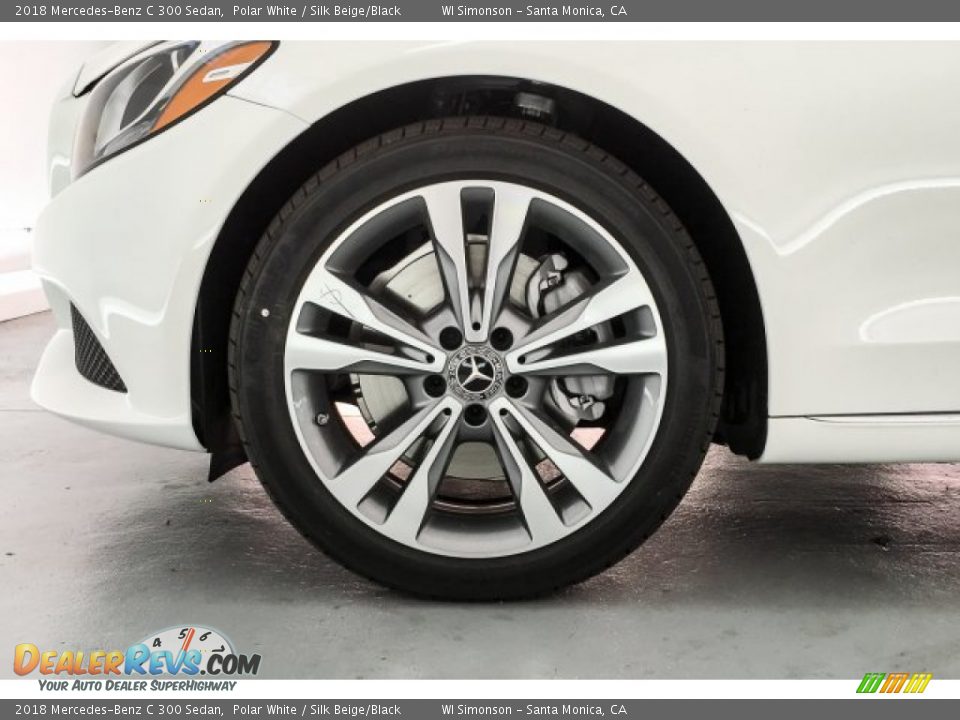 2018 Mercedes-Benz C 300 Sedan Polar White / Silk Beige/Black Photo #11