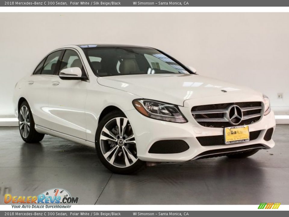 2018 Mercedes-Benz C 300 Sedan Polar White / Silk Beige/Black Photo #12