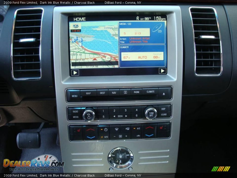 2009 Ford Flex Limited Dark Ink Blue Metallic / Charcoal Black Photo #26