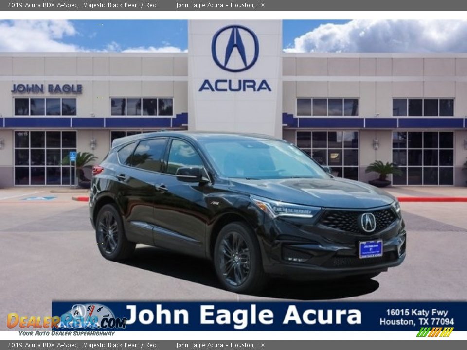 2019 Acura RDX A-Spec Majestic Black Pearl / Red Photo #1