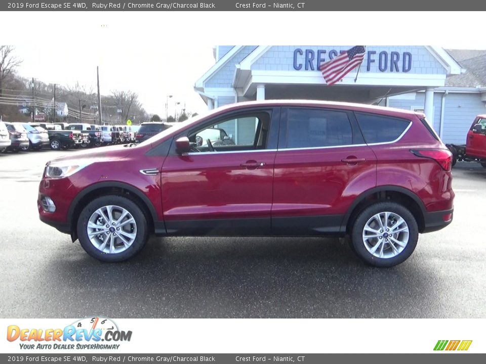 2019 Ford Escape SE 4WD Ruby Red / Chromite Gray/Charcoal Black Photo #4