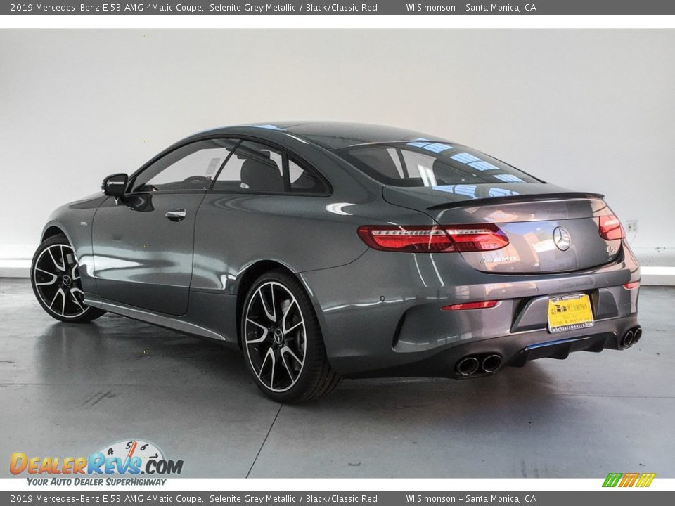2019 Mercedes-Benz E 53 AMG 4Matic Coupe Selenite Grey Metallic / Black/Classic Red Photo #2