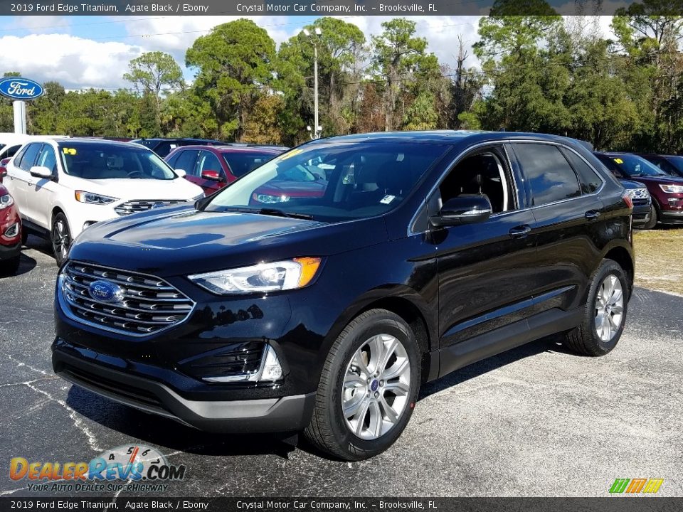 2019 Ford Edge Titanium Agate Black / Ebony Photo #1