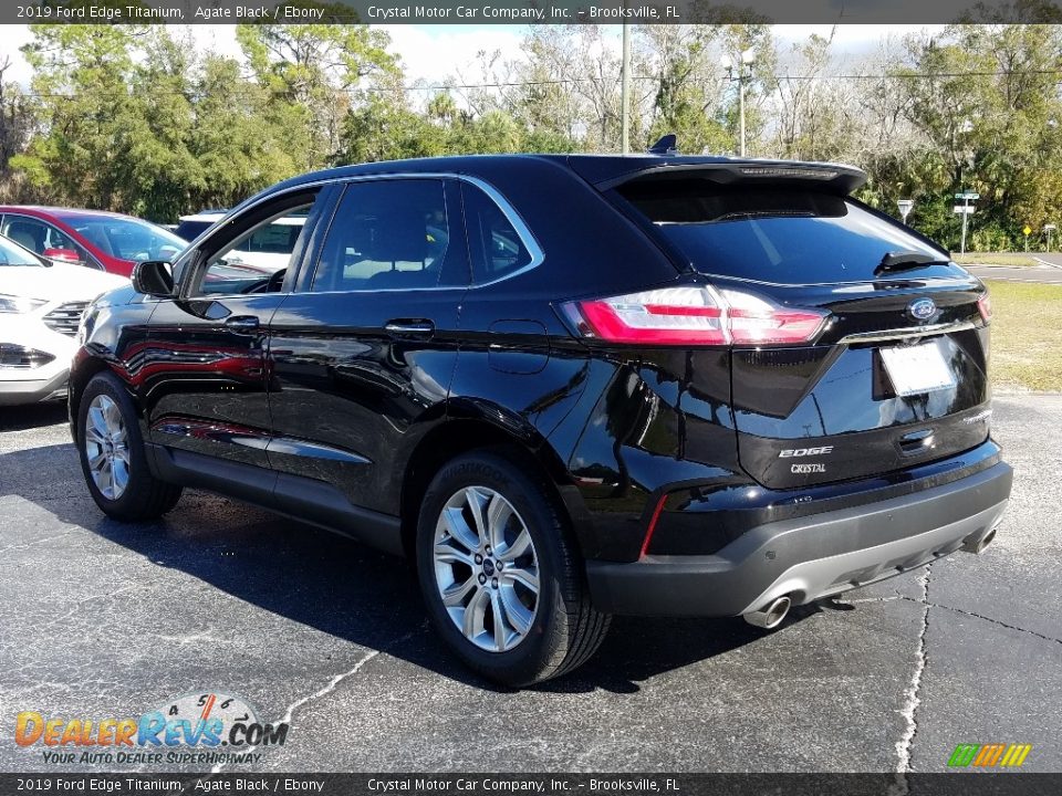 2019 Ford Edge Titanium Agate Black / Ebony Photo #3