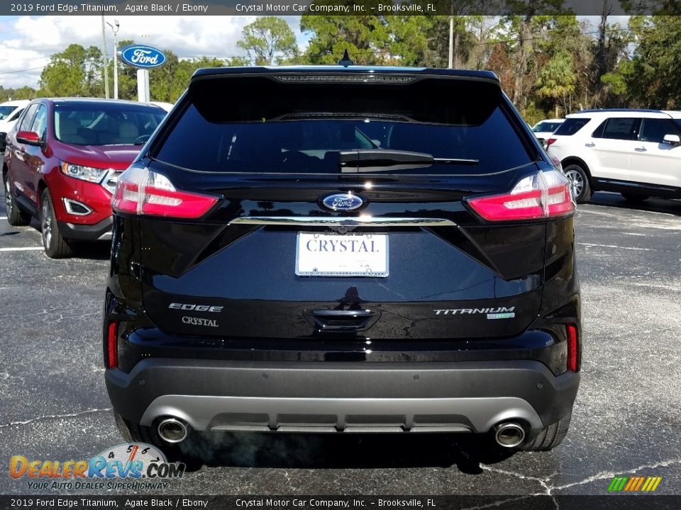 2019 Ford Edge Titanium Agate Black / Ebony Photo #4