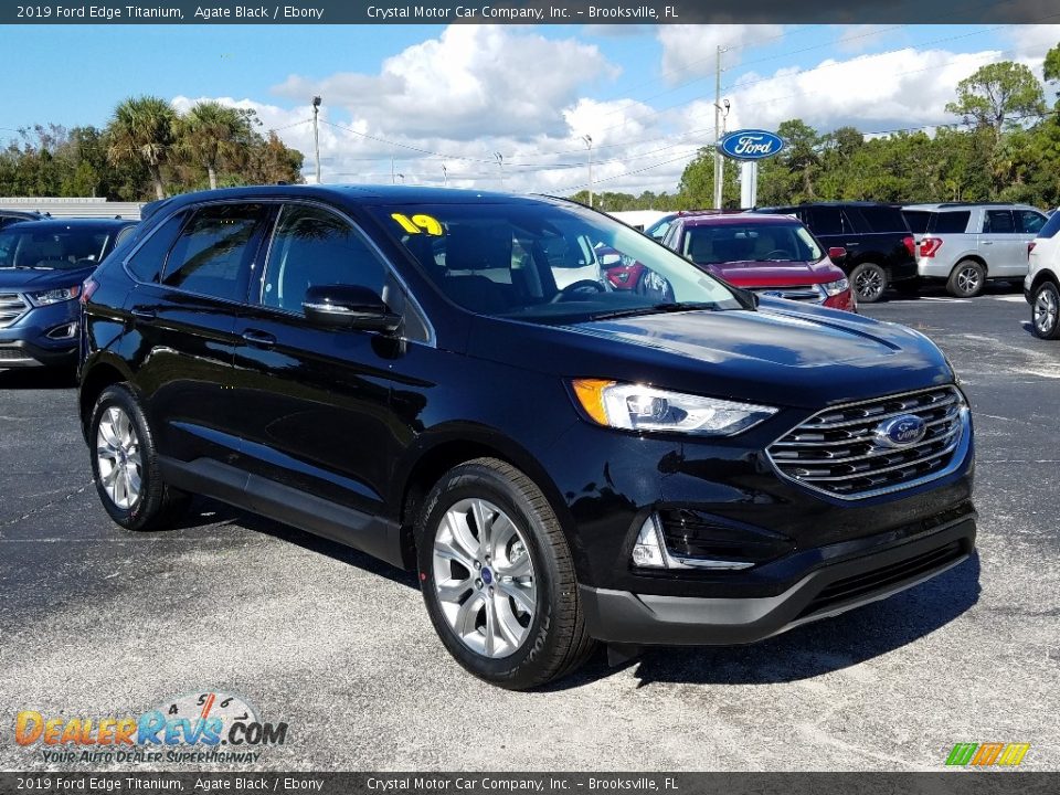 2019 Ford Edge Titanium Agate Black / Ebony Photo #7