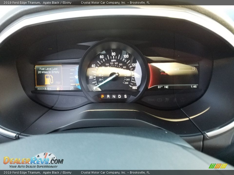 2019 Ford Edge Titanium Agate Black / Ebony Photo #14