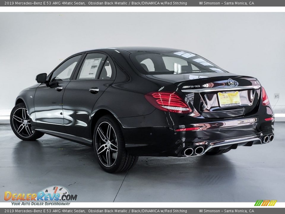 2019 Mercedes-Benz E 53 AMG 4Matic Sedan Obsidian Black Metallic / Black/DINAMICA w/Red Stitching Photo #2