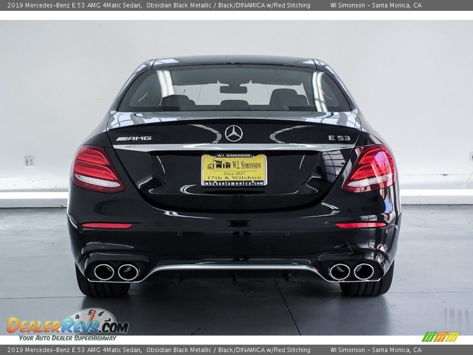 2019 Mercedes-Benz E 53 AMG 4Matic Sedan Obsidian Black Metallic / Black/DINAMICA w/Red Stitching Photo #3