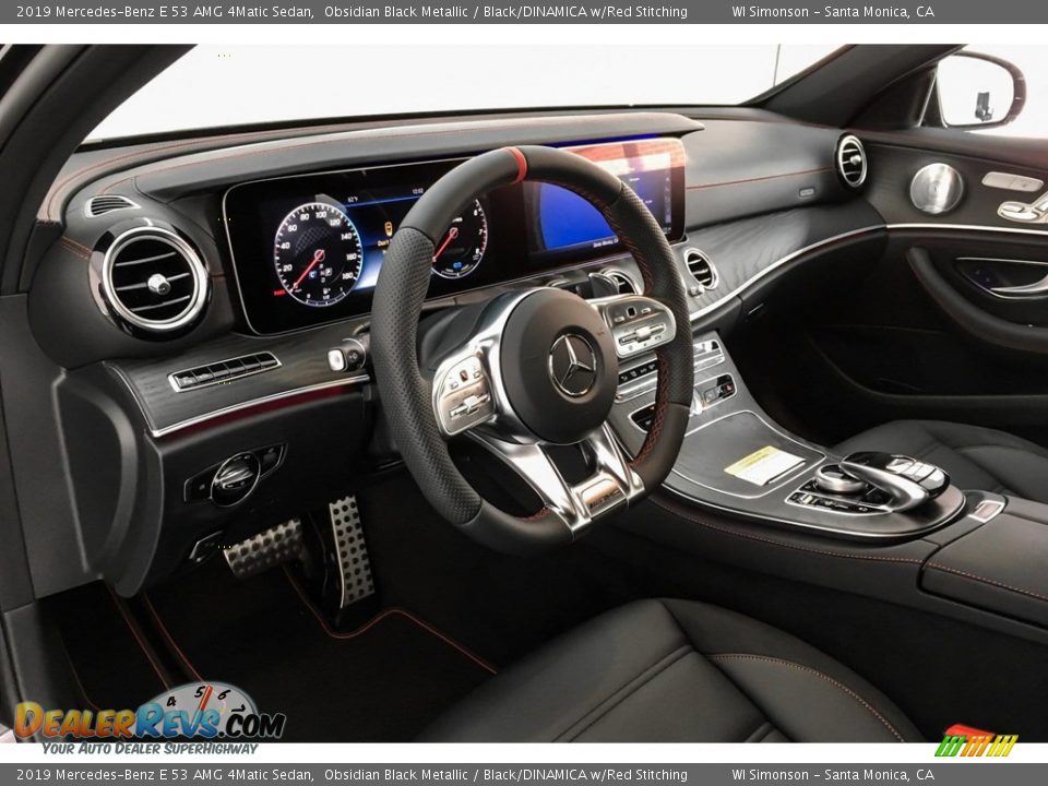 2019 Mercedes-Benz E 53 AMG 4Matic Sedan Obsidian Black Metallic / Black/DINAMICA w/Red Stitching Photo #4