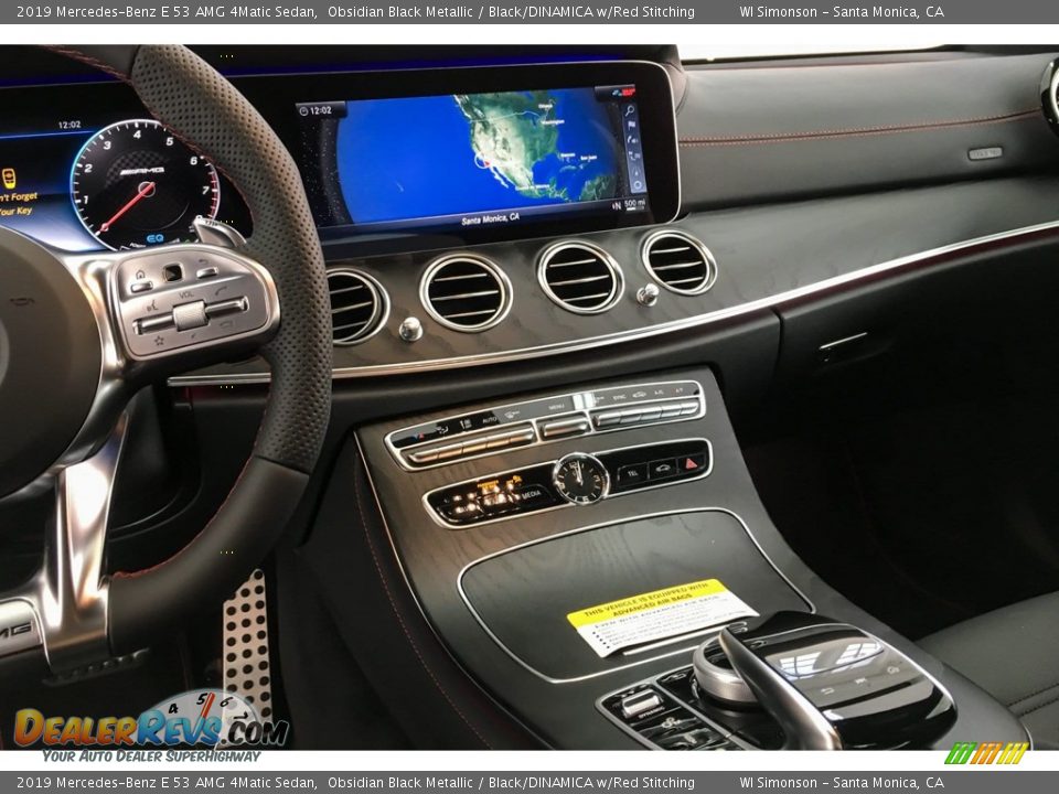 2019 Mercedes-Benz E 53 AMG 4Matic Sedan Obsidian Black Metallic / Black/DINAMICA w/Red Stitching Photo #6