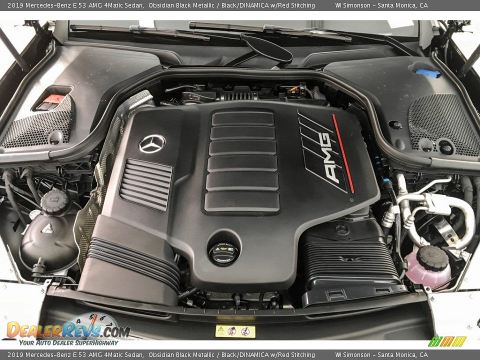 2019 Mercedes-Benz E 53 AMG 4Matic Sedan Obsidian Black Metallic / Black/DINAMICA w/Red Stitching Photo #8