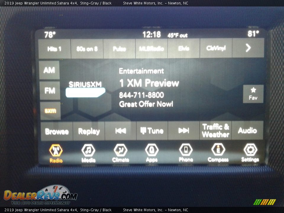 2019 Jeep Wrangler Unlimited Sahara 4x4 Sting-Gray / Black Photo #20