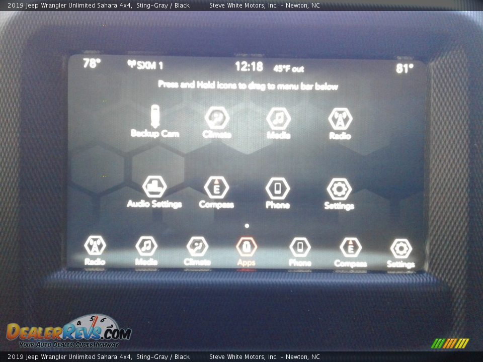 2019 Jeep Wrangler Unlimited Sahara 4x4 Sting-Gray / Black Photo #23