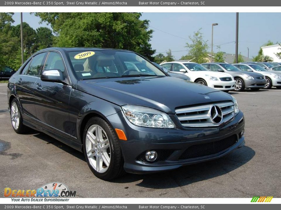 2009 Mercedes-Benz C 350 Sport Steel Grey Metallic / Almond/Mocha Photo #1