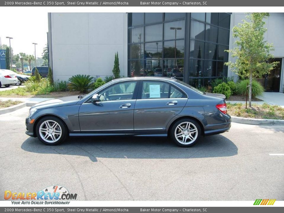 2009 Mercedes-Benz C 350 Sport Steel Grey Metallic / Almond/Mocha Photo #2
