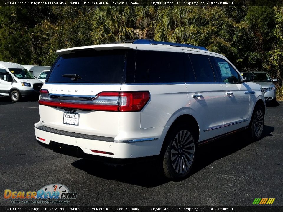 2019 Lincoln Navigator Reserve 4x4 White Platinum Metallic Tri-Coat / Ebony Photo #5