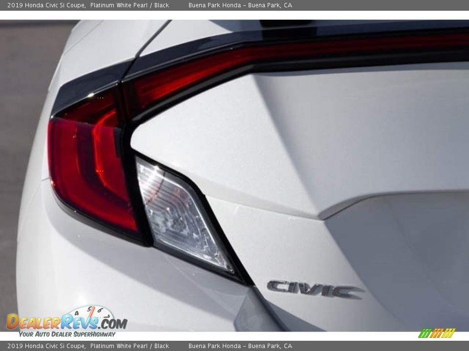 2019 Honda Civic Si Coupe Platinum White Pearl / Black Photo #7