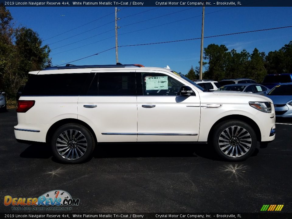 2019 Lincoln Navigator Reserve 4x4 White Platinum Metallic Tri-Coat / Ebony Photo #6