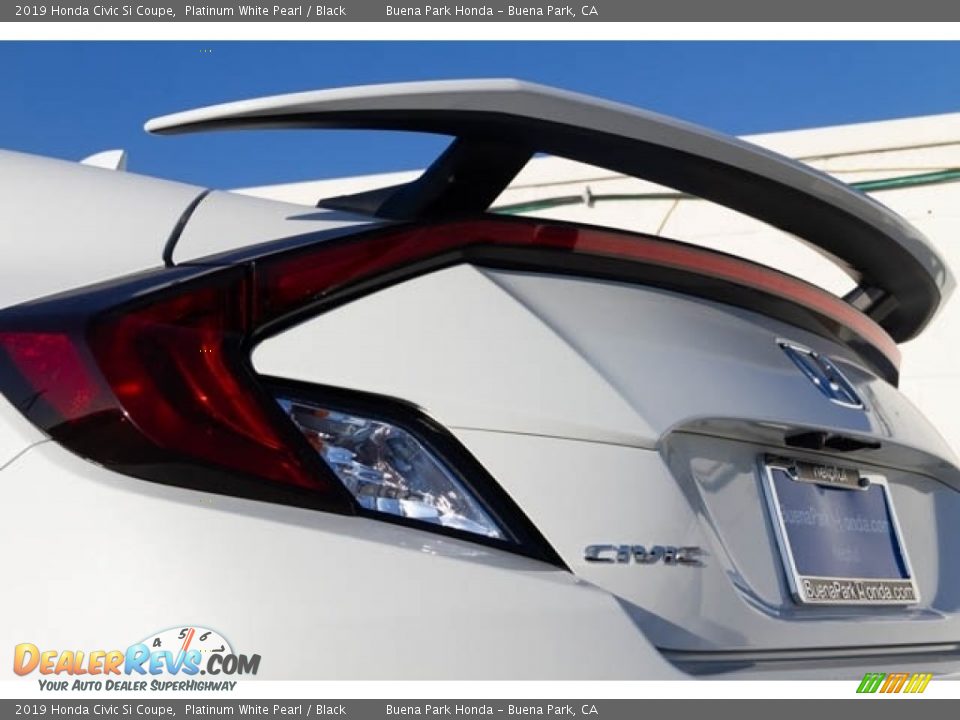 2019 Honda Civic Si Coupe Platinum White Pearl / Black Photo #9