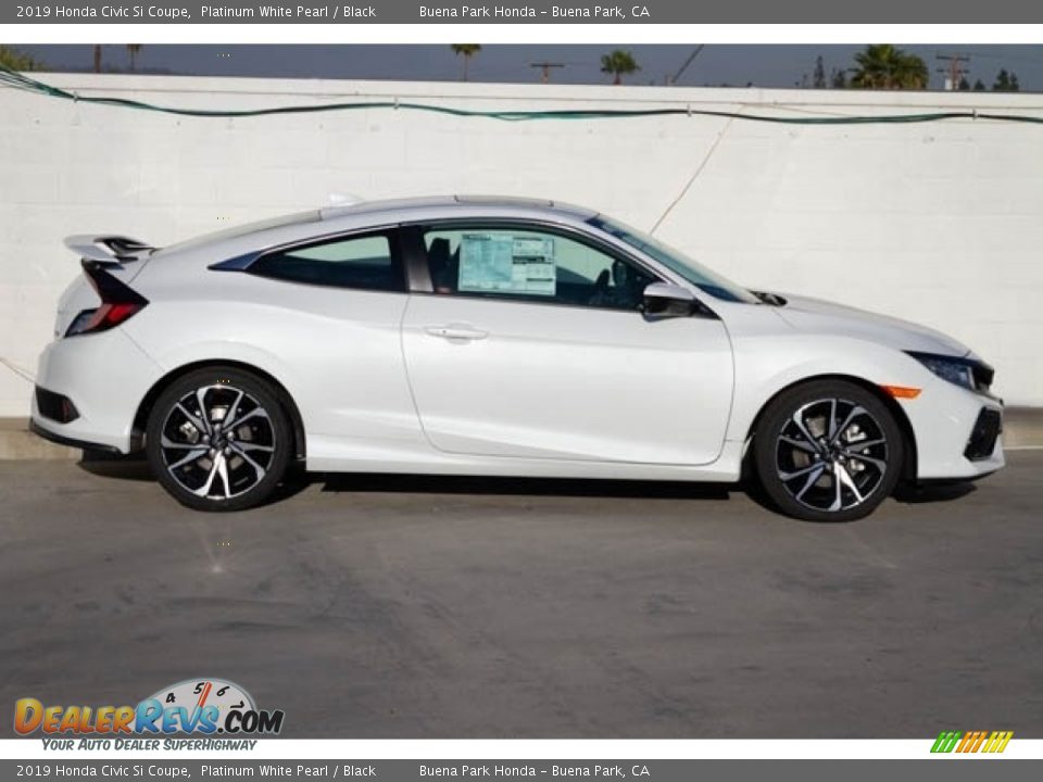 Platinum White Pearl 2019 Honda Civic Si Coupe Photo #10