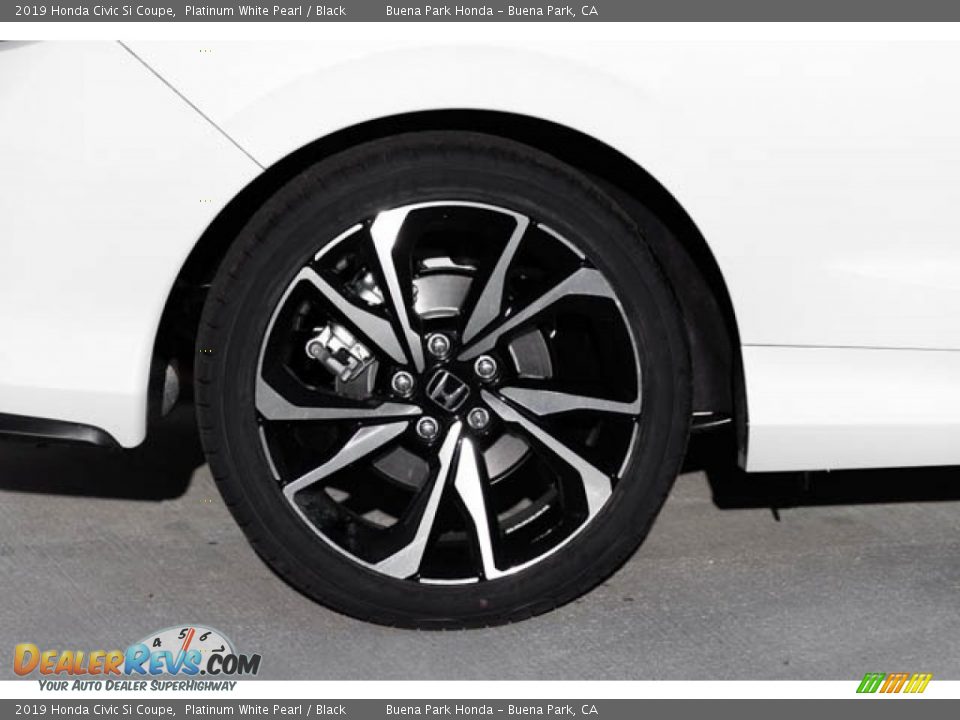 2019 Honda Civic Si Coupe Platinum White Pearl / Black Photo #12