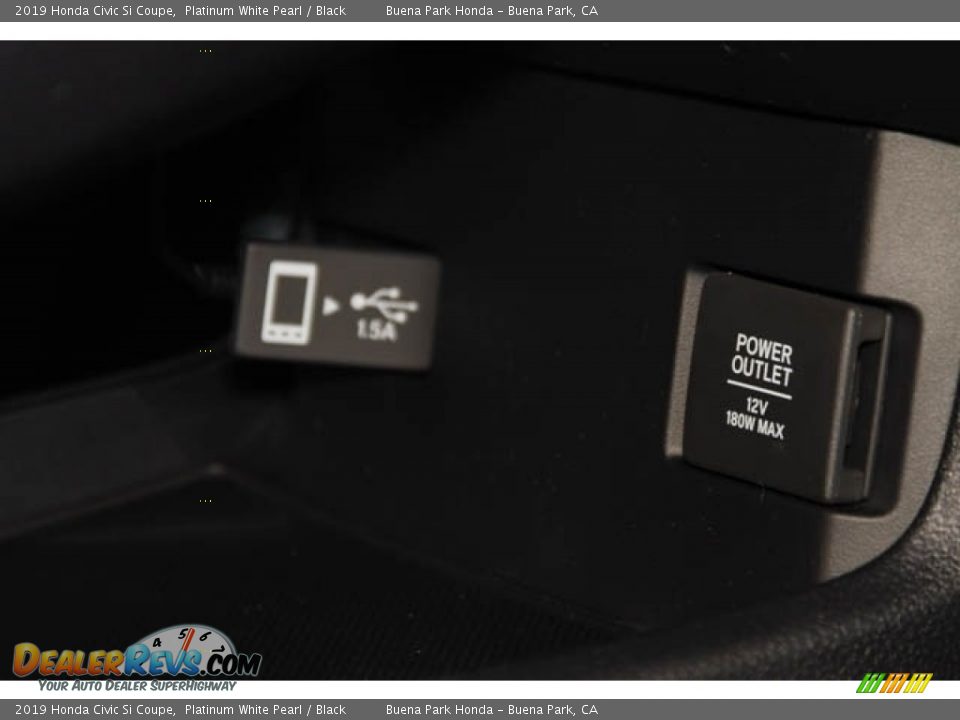 2019 Honda Civic Si Coupe Platinum White Pearl / Black Photo #31