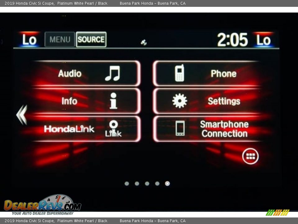 2019 Honda Civic Si Coupe Platinum White Pearl / Black Photo #33