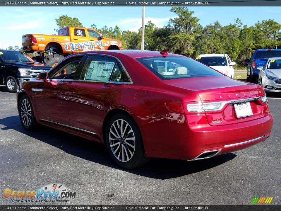 2019 Lincoln Continental Select Ruby Red Metallic / Cappuccino Photo #3