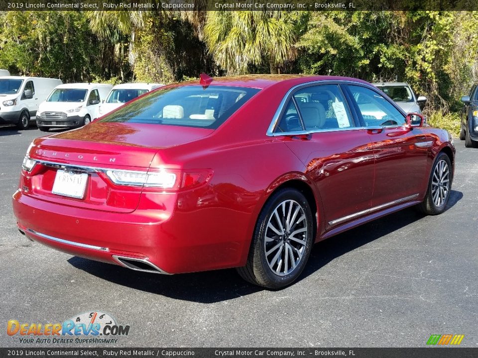 2019 Lincoln Continental Select Ruby Red Metallic / Cappuccino Photo #5