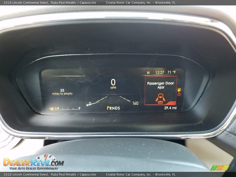 2019 Lincoln Continental Select Gauges Photo #14
