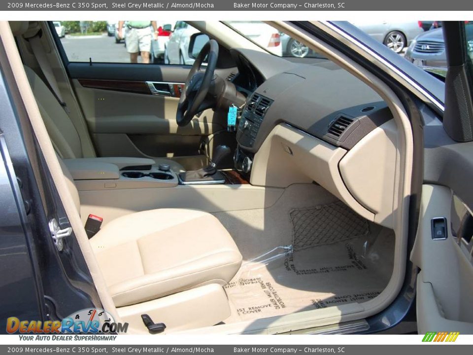2009 Mercedes-Benz C 350 Sport Steel Grey Metallic / Almond/Mocha Photo #10
