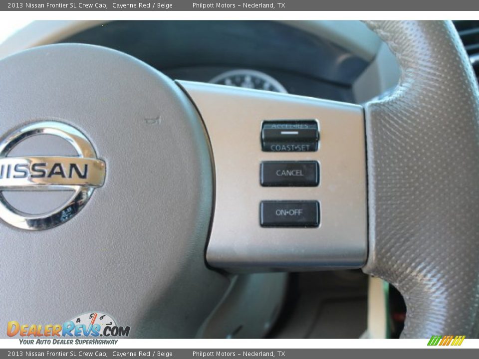 2013 Nissan Frontier SL Crew Cab Cayenne Red / Beige Photo #15