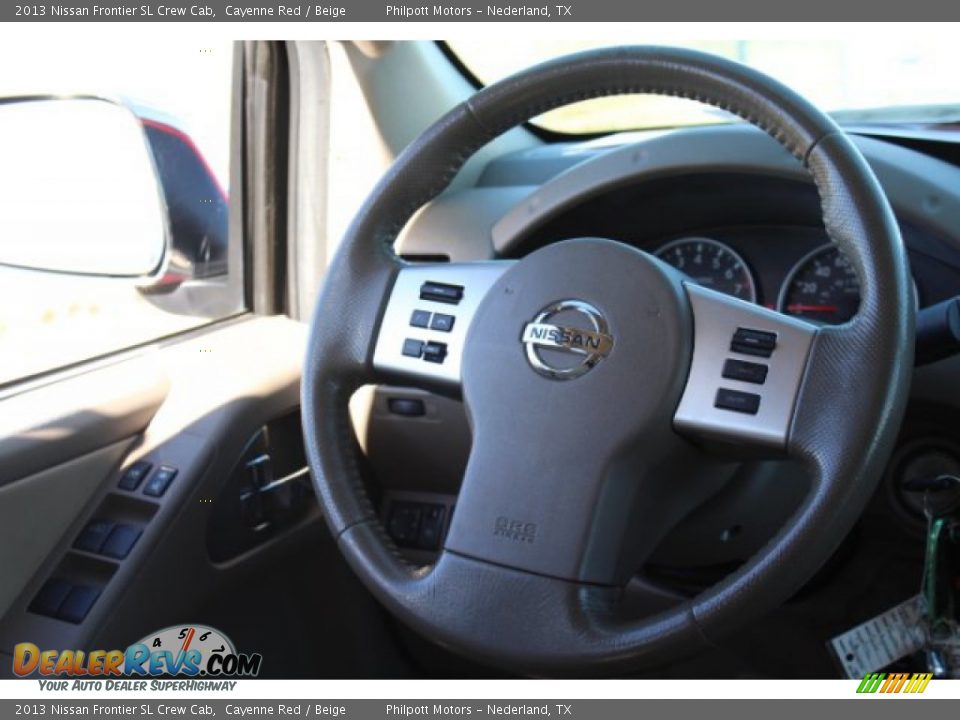 2013 Nissan Frontier SL Crew Cab Cayenne Red / Beige Photo #19