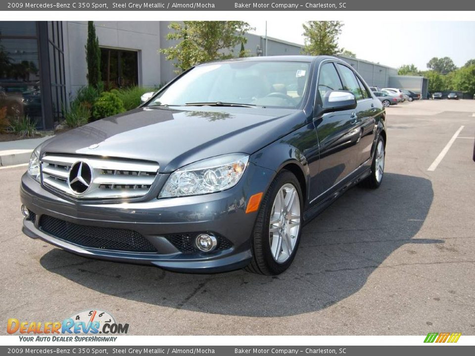 2009 Mercedes-Benz C 350 Sport Steel Grey Metallic / Almond/Mocha Photo #12
