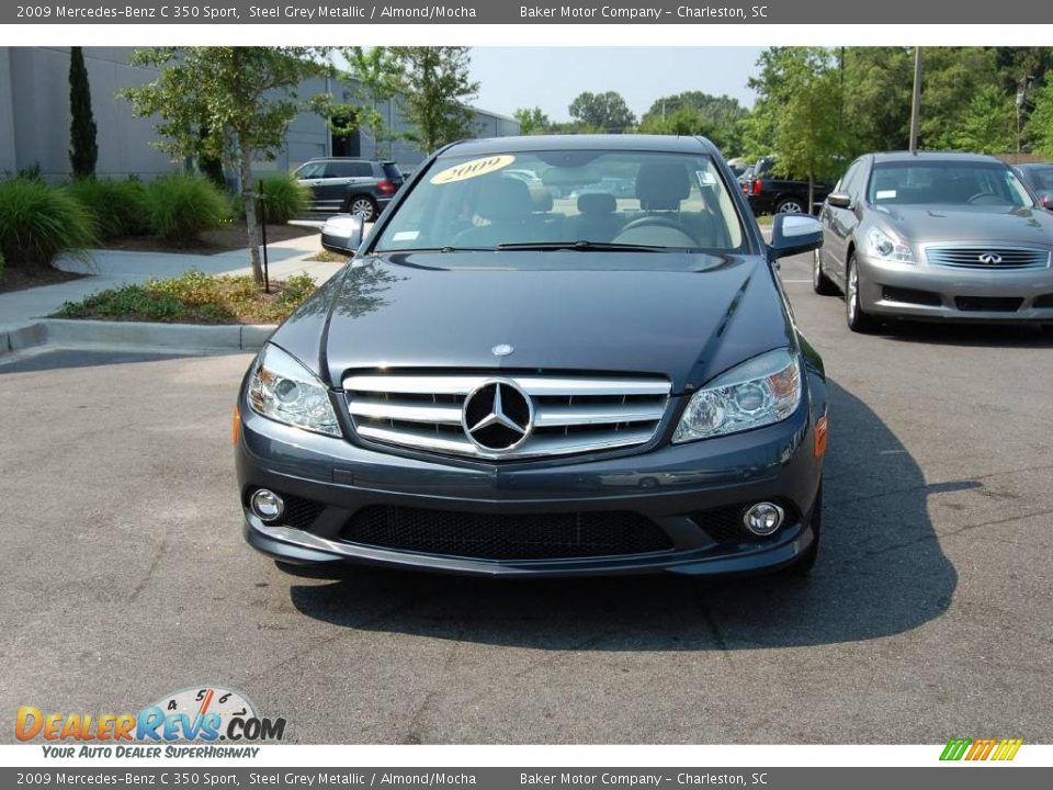 2009 Mercedes-Benz C 350 Sport Steel Grey Metallic / Almond/Mocha Photo #13