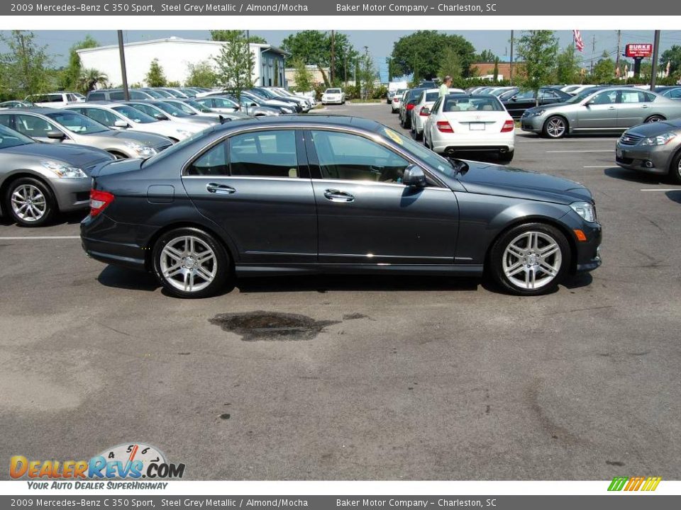 2009 Mercedes-Benz C 350 Sport Steel Grey Metallic / Almond/Mocha Photo #14