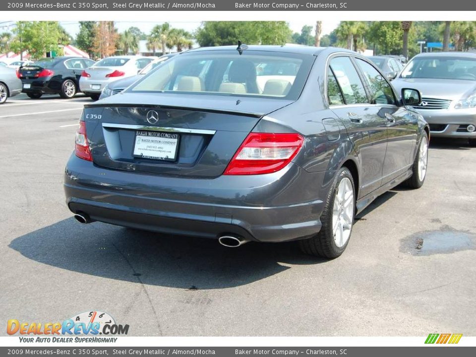 2009 Mercedes-Benz C 350 Sport Steel Grey Metallic / Almond/Mocha Photo #15