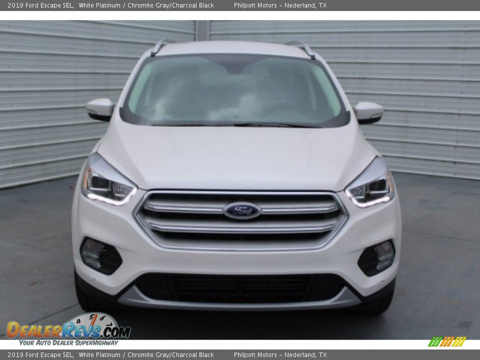 2019 Ford Escape SEL White Platinum / Chromite Gray/Charcoal Black Photo #3