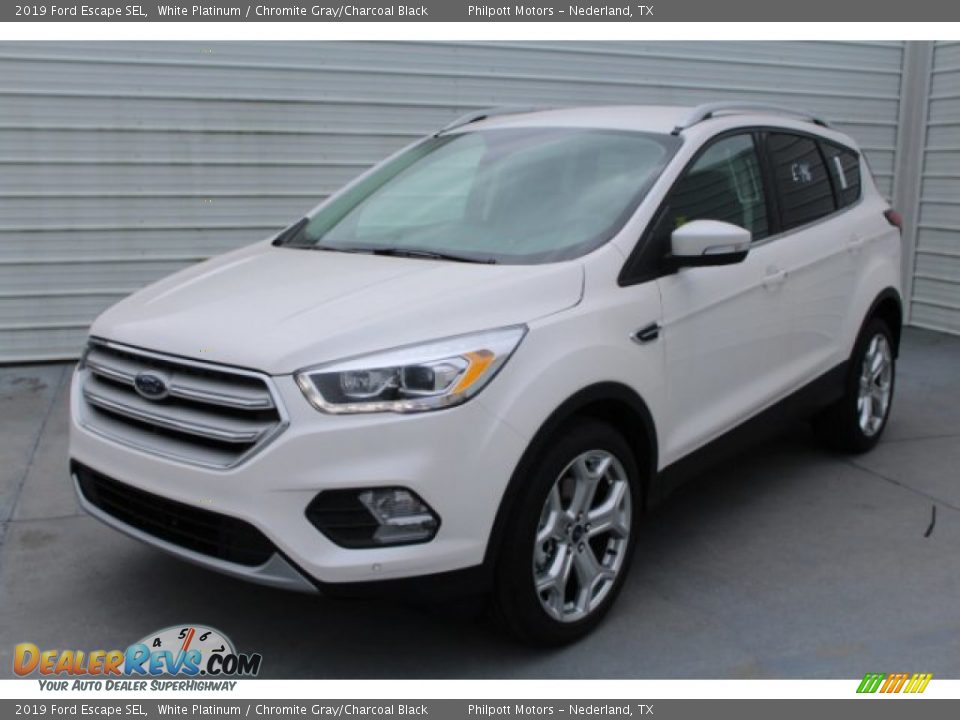 2019 Ford Escape SEL White Platinum / Chromite Gray/Charcoal Black Photo #4