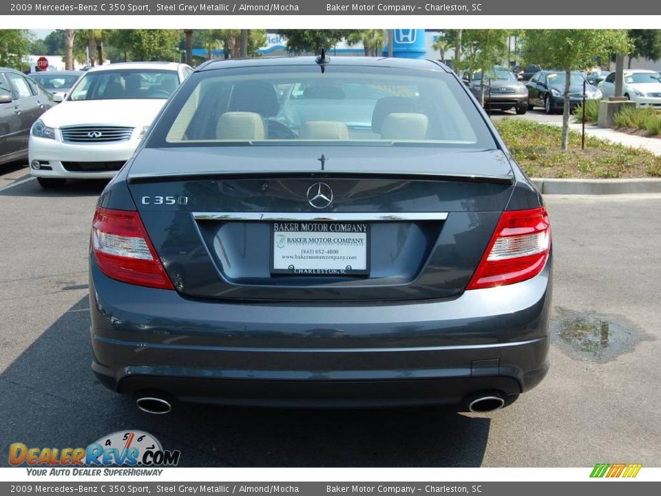 2009 Mercedes-Benz C 350 Sport Steel Grey Metallic / Almond/Mocha Photo #16