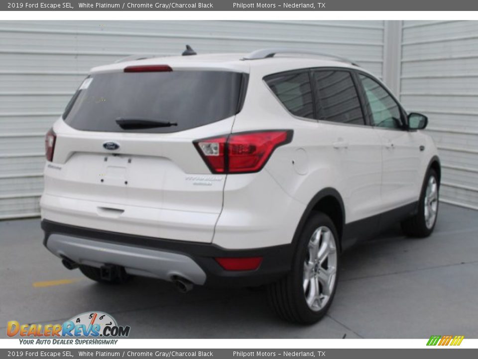 2019 Ford Escape SEL White Platinum / Chromite Gray/Charcoal Black Photo #8