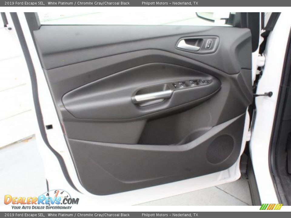 2019 Ford Escape SEL White Platinum / Chromite Gray/Charcoal Black Photo #9