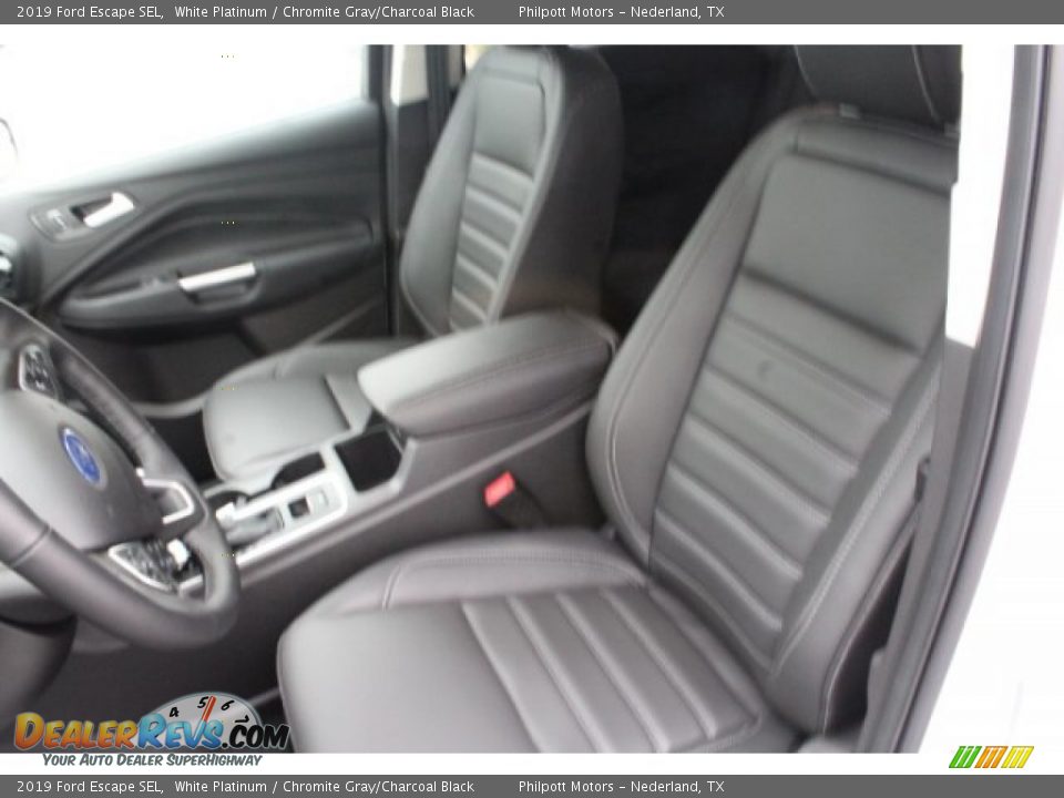 2019 Ford Escape SEL White Platinum / Chromite Gray/Charcoal Black Photo #10