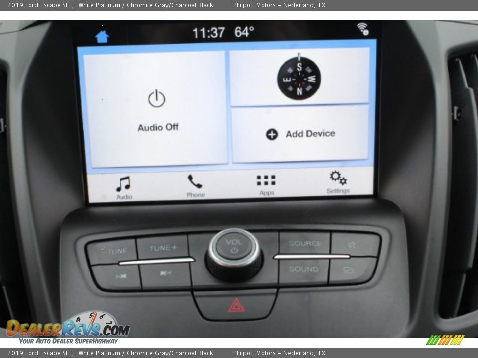 2019 Ford Escape SEL White Platinum / Chromite Gray/Charcoal Black Photo #12